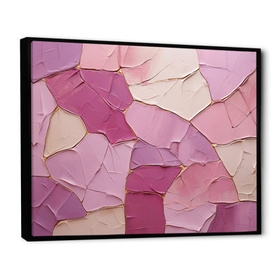 Rose, mauve, minimalisme, poteries - spirales abstraites, art mural, salon