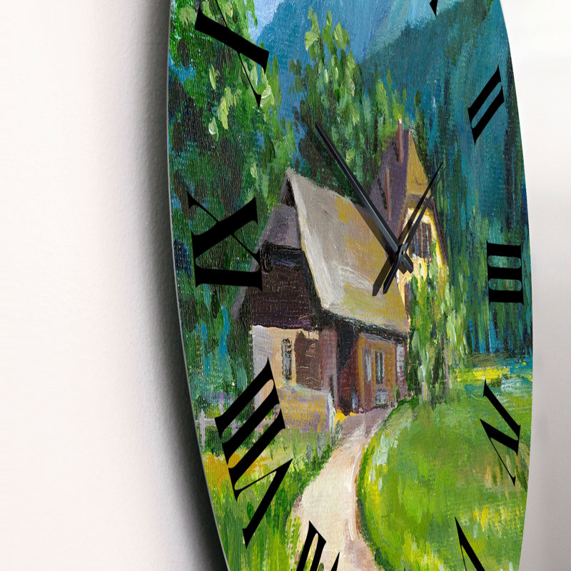Petite route dans le paysage - horloge murale Country, Petit