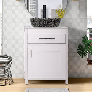 Naymar 23.6'' Single Bathroom Vanity with Ceramic Top