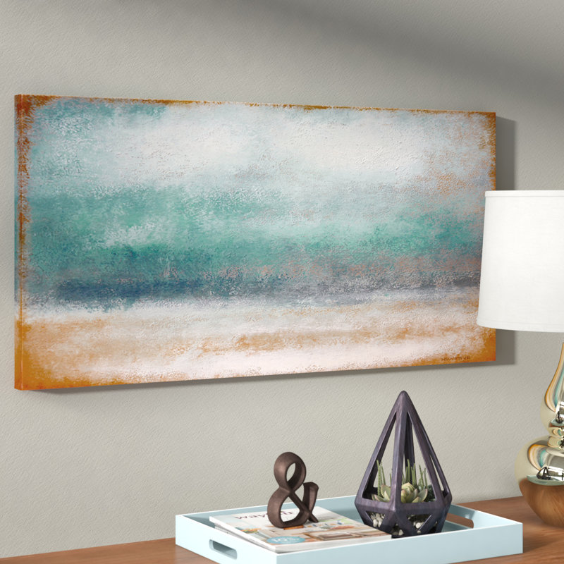 Tempête par Norman Wyatt Jr. - reproduction d'art sur toile tendue, H 12 po x l 24 po x P 1,5 po