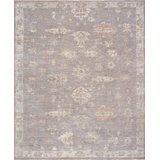 Oushak Hand Knotted Wool Oriental Area Rug in Gray