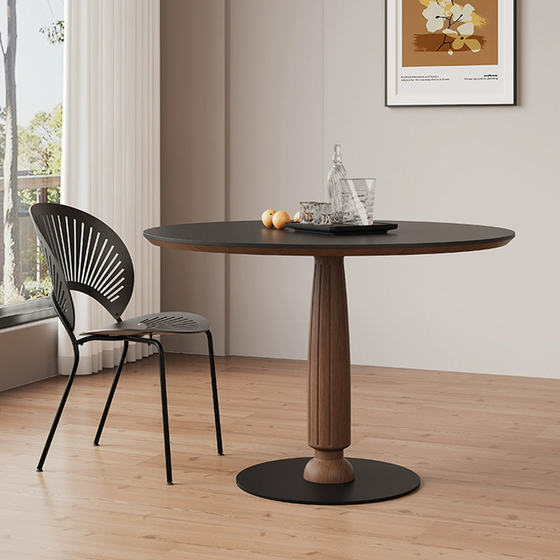 Table de salle à manger en acier au carbone, H 29,53 po x L 35,43 po x l 35,43 po, Noir
