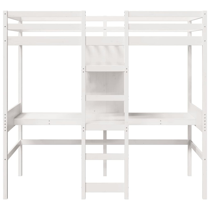 Sherbrooke High Sleepers with Trundle Included, White, Small Single (75 x 190 cm)