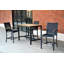 Narrow Counter Height 56" Teak and Aluminum Table-38439897