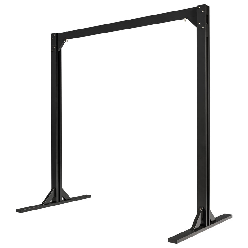 Balancelle en bois massif Reilika, Peinture noir tricorne