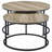 Distressed Pine 2-piece Round Nesting Coffee Table