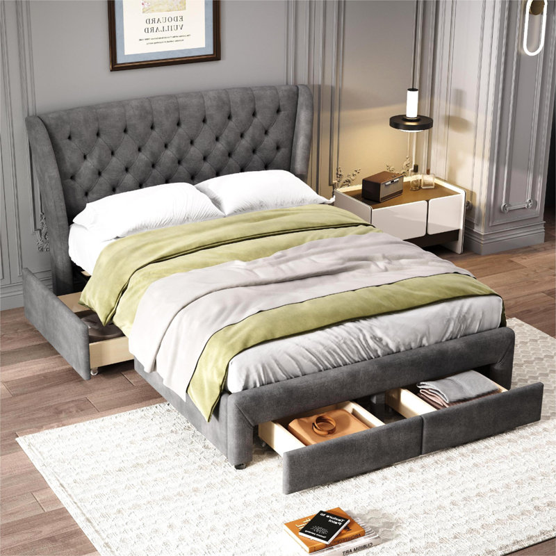 Dowler Upholstered Storage Bed, Double (4'6)