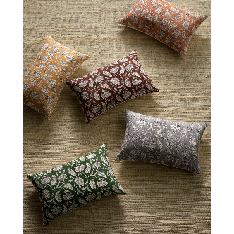 Erica Caigan Accent Pillow, Down, Slate/White