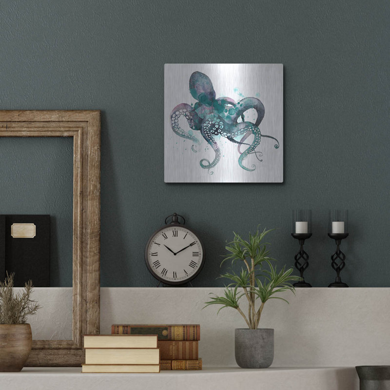 Art mural en métal «Tentacles I» par Grace Popp, H 12 po x l 12 po