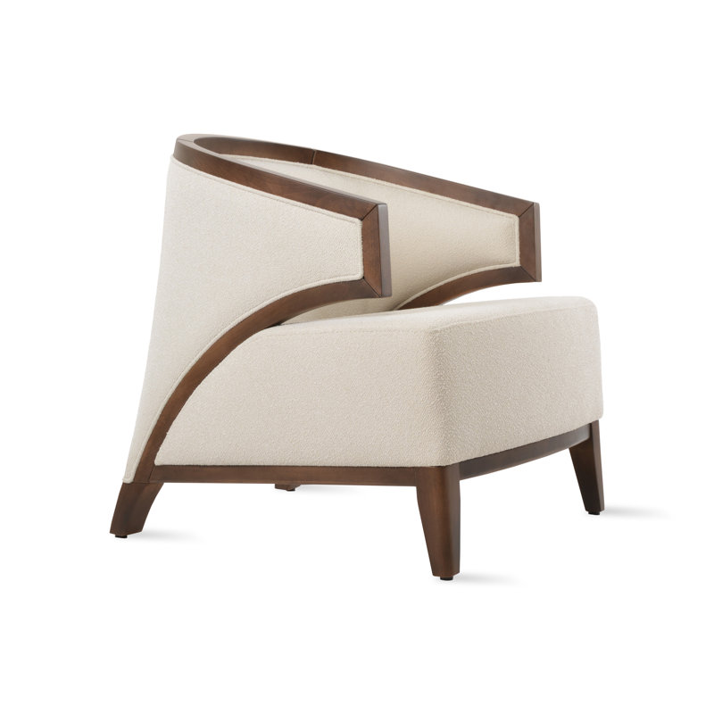 Mostar Armchair in Wool, Off White Wool