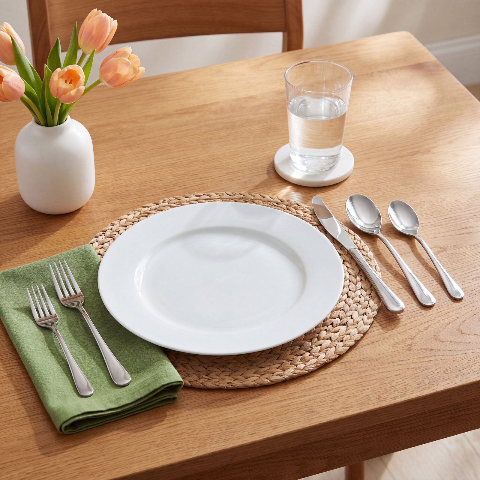 Vicki Stainless Steel Flatware - Set of 20, Silver Mirror