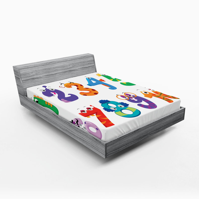 Multicolore drap-housse Ambesonne, California King Fitted Sheet