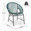 Ensemble de 2 chaises d'extérieur en rotin pour le jardin, la piscine et la cour-807119655