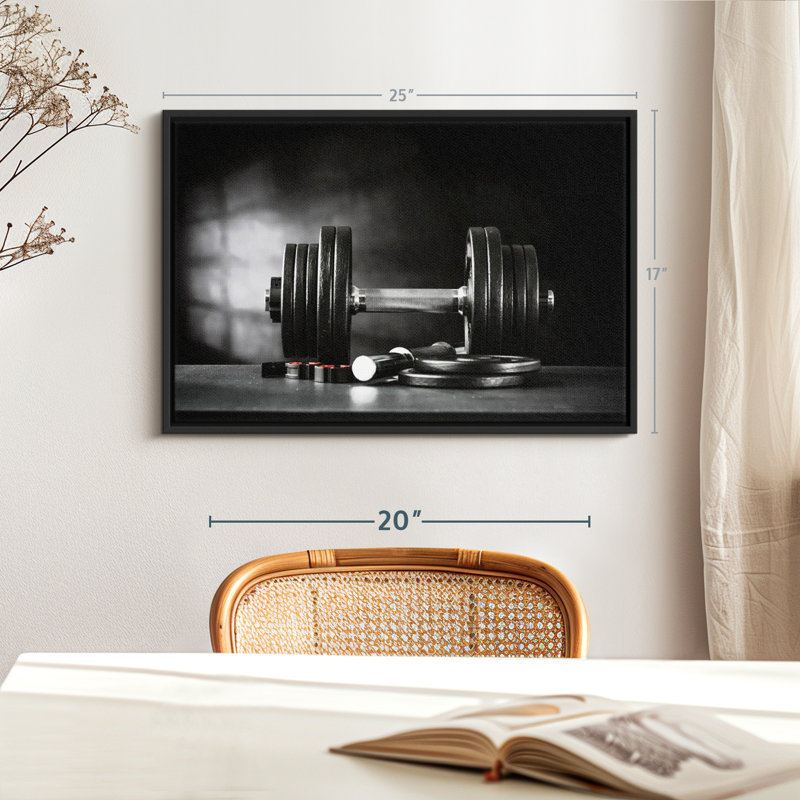 «Let's Lift Dumbbells Wall Art», H 17 po x l 25 po