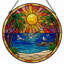 Panneau de vitrail 12 "H Sunset-392671917