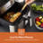 GEEPAS Digital Air Fryer Vortex Technology 7.5L Basket LED Touch Display 60Min Timer 1800W