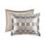 Édredon pour très grand lit 9 pièces en taupe avec motif géométrique, assurance et nettoyage facile-124544796