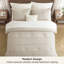 Ensemble d'édredon literie très grand, literie prélavée douce beige, ensemble de lit plissé rayé 3 pièces pour toutes les saisons, 1 édredon et 2 taies d'oreiller-124410922
