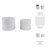 Saucer Planters Ceramic Subtle Textured Finish for Home and Garden Set of 2 - 10", 9" White