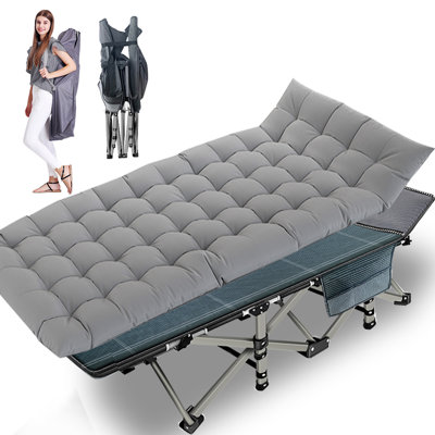 Lit de bébé robuste, lit d'invité pliant léger avec matelas et sac de transport, capacité de poids de 900 lb