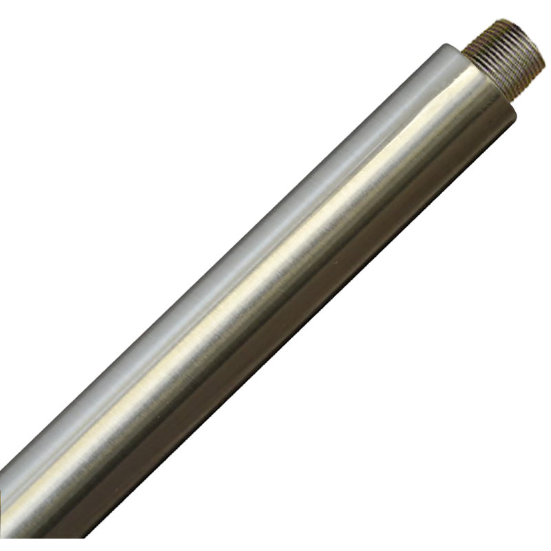 Mini-tige de suspension Willoughby en nickel satiné, Nickel satiné, H 12 po x l 0,63 po x P 0,63 po