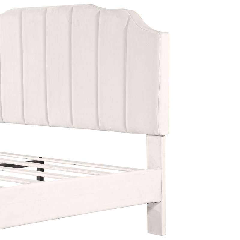 Sipi Upholstered Bed, Beige