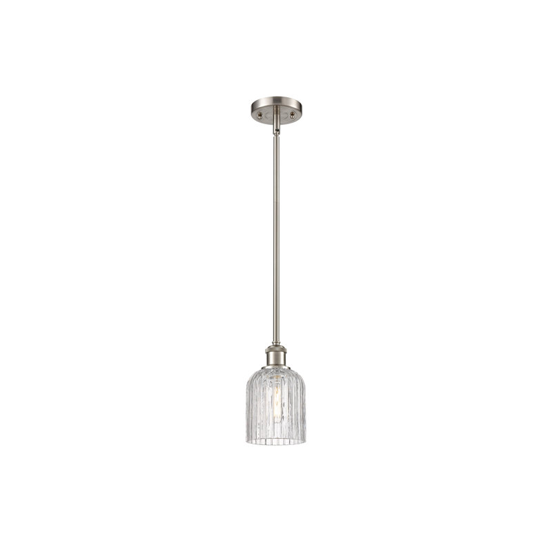 Luminaire suspendu 5 lumières Ballston Addeline, Nickel satiné, Clair