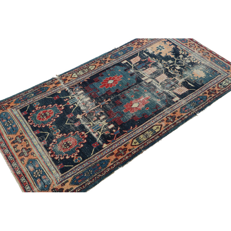 Antique One-of-a-Kind 3'3X6'6 Hand Knotted Area Rug