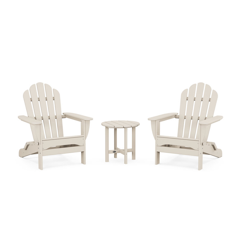 Ensemble 3 pièces Adirondack pliable Monterey Bay, Château de sable