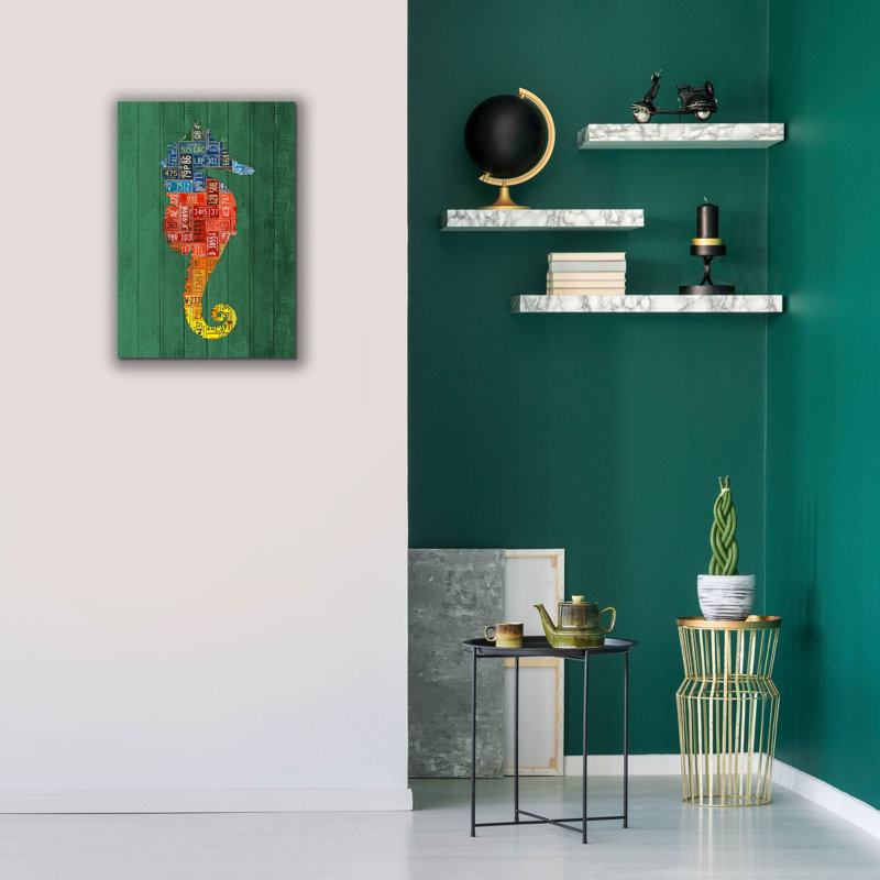 «Hippocampe» épique «Seahorse» par Design Turnpike, estampe numérique sur toile, 18 po x 26 po, H 26 po x l 18 po x P 0,75 po