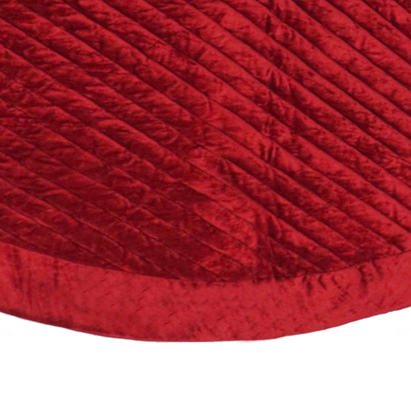 Jupe d'arbre en velours matelassé, Rouge
