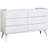 Ilaria Modern Style 6-drawer 58 In. White Dresser