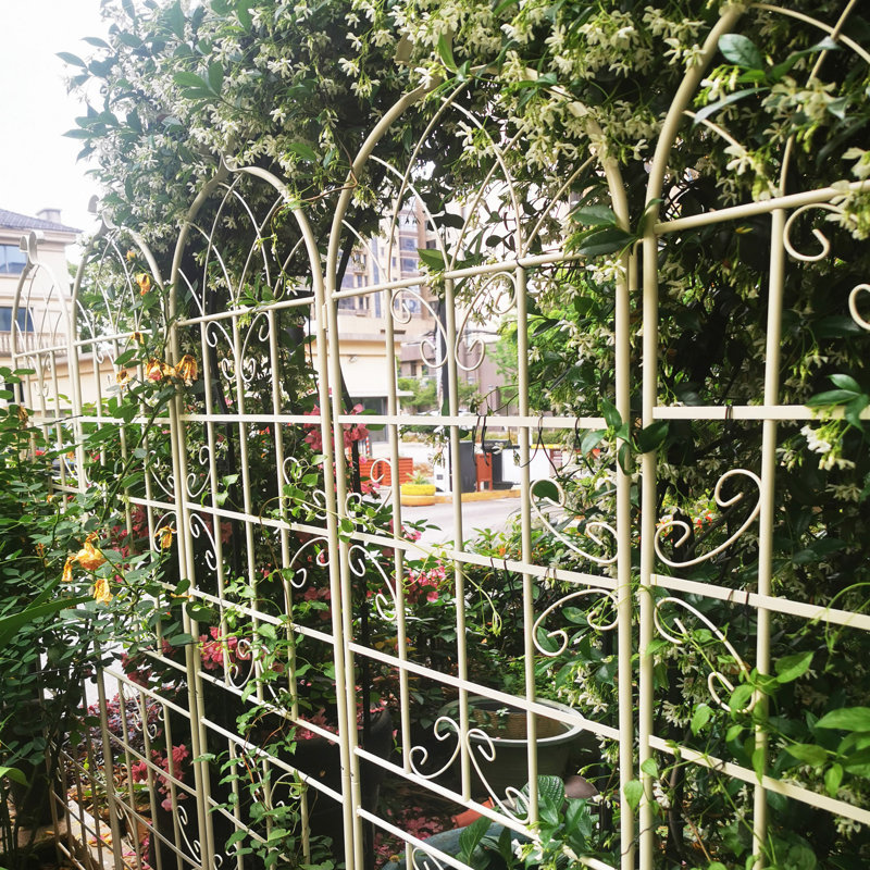 Barrière de jardin, treillis de jardin en métal antirouille pour les plantes grimpantes