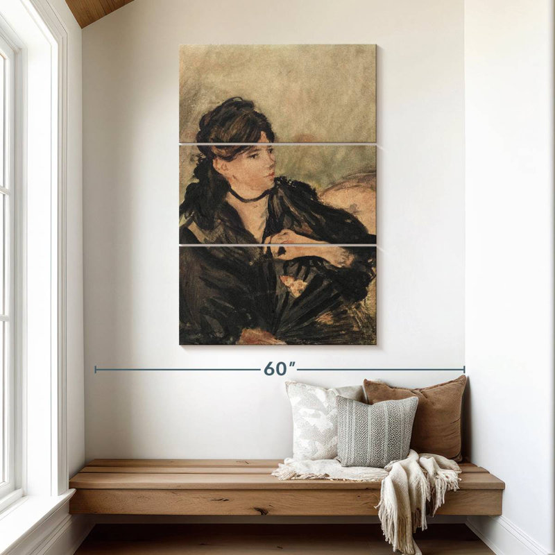 Leisha, portrait de Berthe Morisot avec un ventilateur 1874, H 50 po x l 32 po