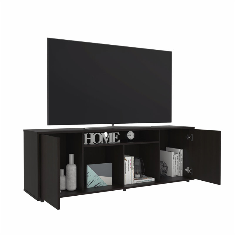 Meuble télé polyvalent avec plusieurs tablettes pour une expérience de divertissement améliorée