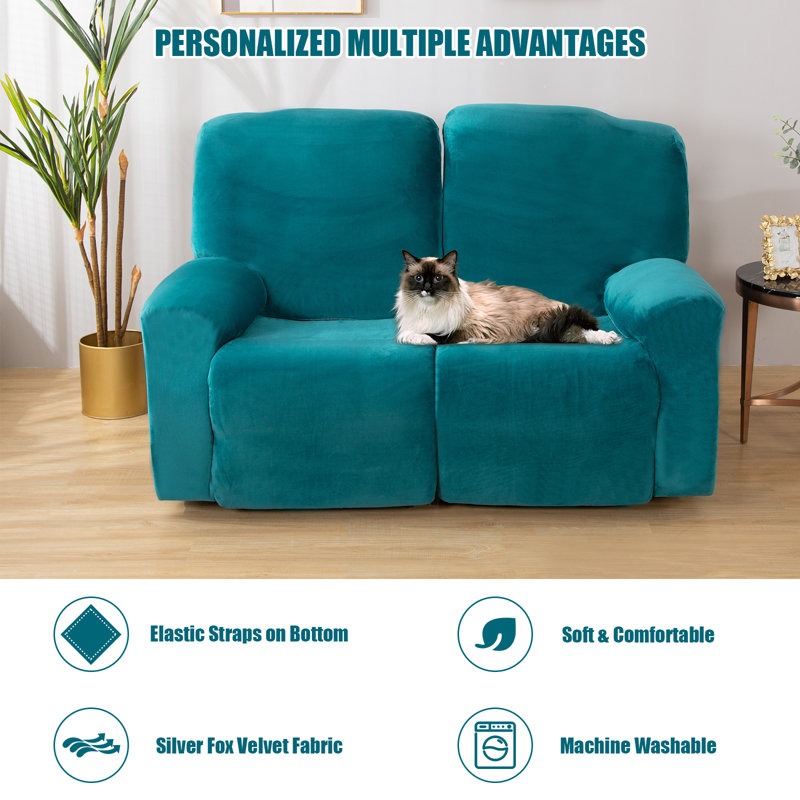 Housse pour canapé inclinable 2 places - Housses de protection pour meubles de qualité supérieure, Vert émeraude