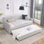 Lit de jour rembourré, lit de jour simple avec canapé-lit gigogne simple, accoudoirs de forme ondulée-1281344674
