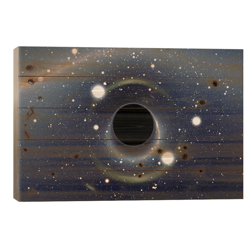 «Black Hole MAXI Absorbing a Star» (XMM-Newton Space Telescope) - impression sur bois sans cadre, L 26 po x H 18 po