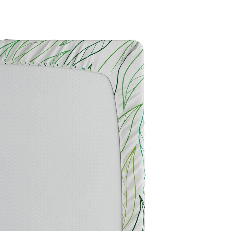 Microfiber Floral Fitted Sheet, Twin Fitted Sheet