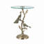 Table de bout ronde en verre