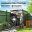 Outsunny 5.3 x 8.5ft Galvanised Steel Garden Shed Metal Shed Roof Windows