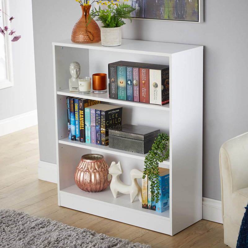 Sarahya Compact 3 Tier Bookcase Storage Unit, White