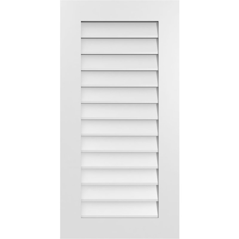 Vent à pignon rectangulaire en uréthane non-fonctionnel, H 40 po x l 20 po x P 1 po