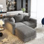 Canapé modulaire surdimensionné en velours côtelé avec repose-pieds-775894795