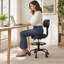 Chaise de dessin ergonomique avec dossier, tabouret de bureau pivotant à roulettes avec repose-pieds réglable - Noir/1 pièce-273369683-274005019