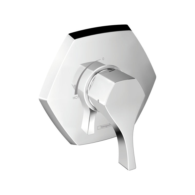 Garniture de robinet de douche / pression à une poignée de 7 pouces de large Hansgrohe Locarno transitionnel seulement en noir mat, 04822670