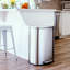 Qualiazero 13.2 Gallon and Two 1.3 Gallon Stainless Steel Rectangular Pedal Trash Can Set-80471824
