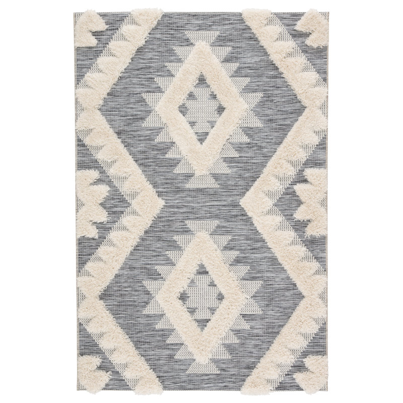 Geometric Indoor / Outdoor Rug, Rectangle 4' x 5'7"