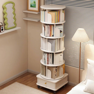 360° Rotating Bookcase Book Storage Shelf
