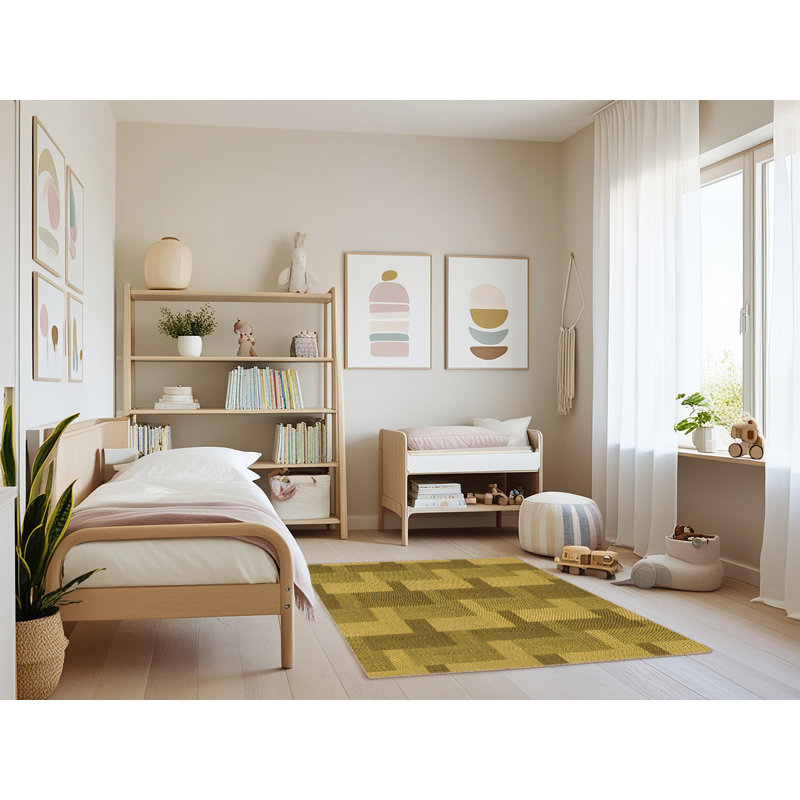 Tapis brun en laine Kylan, Rectangle de 3 pi x 5 pi